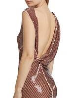 Abito Ricamato Eva Sequin Midi-Dress