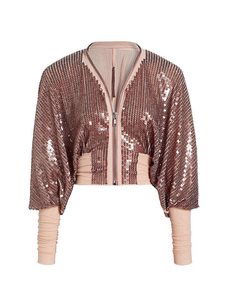 Ricamato Klaus Sequined Bomber Jacket