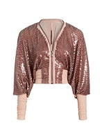 Ricamato Klaus Sequined Bomber Jacket