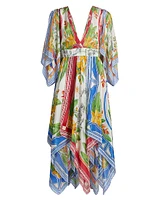 Tropical Destination Scarf Maxi Dress