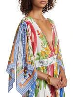 Tropical Destination Scarf Maxi Dress