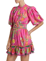 Fruit Garden Belted Minidress