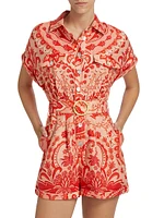 Jaipur Linen Belted Romper