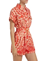 Jaipur Linen Belted Romper