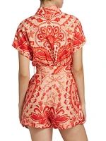 Jaipur Linen Belted Romper