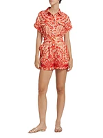 Jaipur Linen Belted Romper