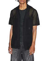 Net Worth Mesh Cotton Camp Shirt