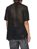 Net Worth Mesh Cotton Camp Shirt