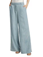 Lydia Denim Wide-Leg Pants