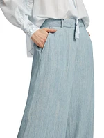 Lydia Denim Wide-Leg Pants