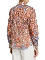 Polly Printed Cotton Blouse