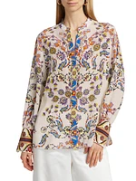 Shelby Floral Silk Blouse