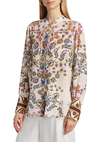 Shelby Floral Silk Blouse