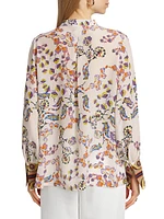 Shelby Floral Silk Blouse