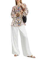 Shelby Floral Silk Blouse