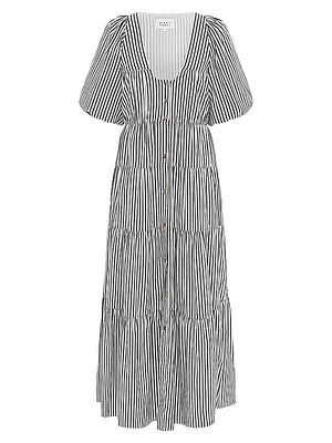 Cecci Cotton Stripe Maxi Dress