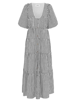 Cecci Cotton Stripe Maxi Dress