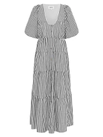 Cecci Cotton Stripe Maxi Dress