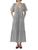 Cecci Cotton Stripe Maxi Dress