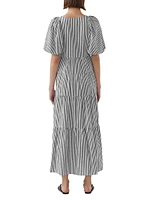 Cecci Cotton Stripe Maxi Dress