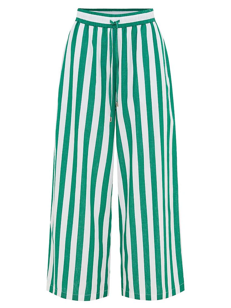 Leti Stripe Cotton Pants