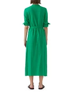 Frieda Cotton Gauze Shirtdress