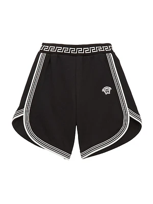 Little Boy's & Medusa Embroidered Fleece Shorts