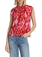 Moreno Keyla Printed Silk Top