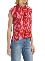 Moreno Keyla Printed Silk Top