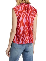 Moreno Keyla Printed Silk Top