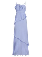 Cassy Pleated Tiered Gown