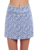 Plumeria Floral Miniskirt
