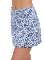 Plumeria Floral Miniskirt