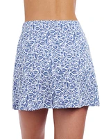 Plumeria Floral Miniskirt
