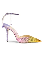 Saeda Crystal-Embellished Satin Pumps