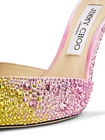 Saeda Crystal-Embellished Satin Pumps