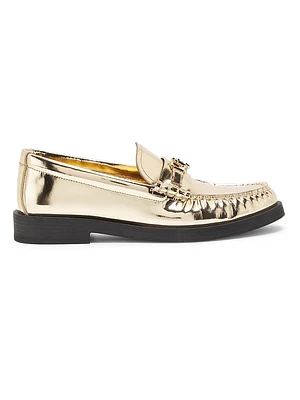 Addie Metallic Leather Loafers