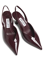 Maryanne 65MM Patent Leather Slingback Pumps