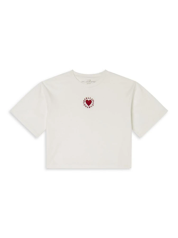 Little Girl's & Heart Logo Disc T-Shirt