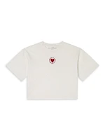 Little Girl's & Heart Logo Disc T-Shirt