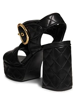 Jodie Quilted Platform Sandals