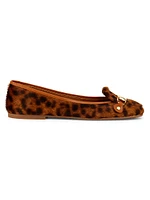 Leopard Calf Hair Ballet Flats