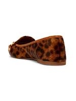 Leopard Calf Hair Ballet Flats