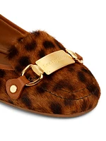 Leopard Calf Hair Ballet Flats