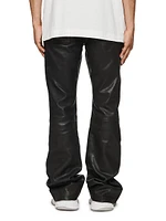 Leather Slim-Fit Pants