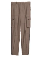 Linen-Blend Cargo Pants