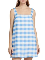 Kiera Gingham Linen Minidress