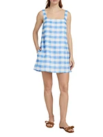 Kiera Gingham Linen Minidress