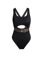 Greek Key Medusa One-Piece Swimsuit