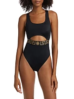 Greek Key Medusa One-Piece Swimsuit